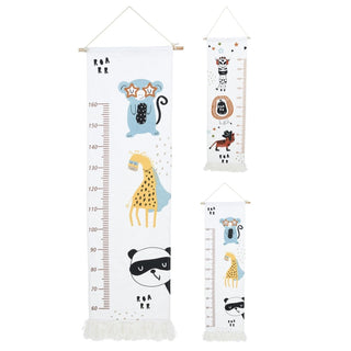 Children's Jungle Animal Height Chart Kids Wall Growth Chart Safari Height Chart