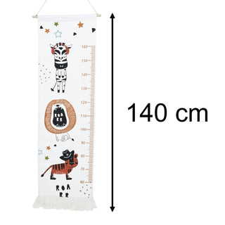 Children's Jungle Animal Height Chart Kids Wall Growth Chart Safari Height Chart