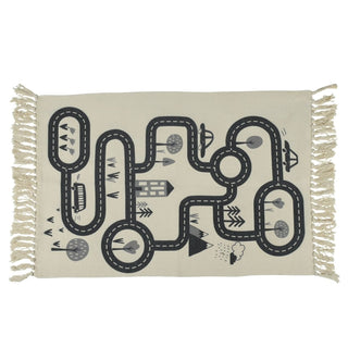 Childrens Road Map Rug | Area Rug For Kids Town City Highway Rug 80 X 120cm