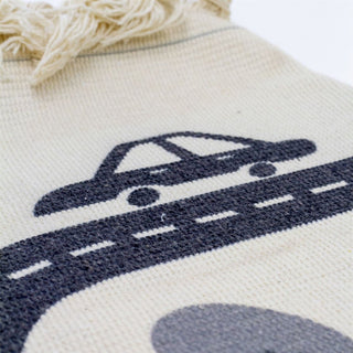 Childrens Road Map Rug | Area Rug For Kids Town City Highway Rug 80 X 120cm