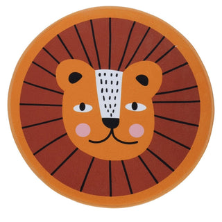 Childrens Round Jungle Animal Rug | Safari Animal Area Rug For Kids - Lion