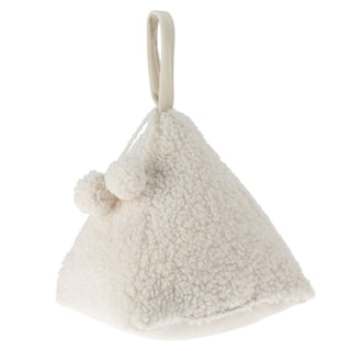 Childrens Sherpa Fleece Pyramid Doorstop Kids Teddy Fleece Door Stop With Handle