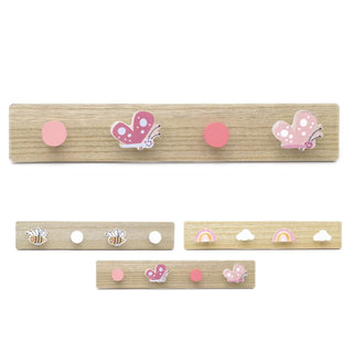 Children's Wall Mounted Coat Rack Kids Bedroom Nursery Decorative Wall Hooks