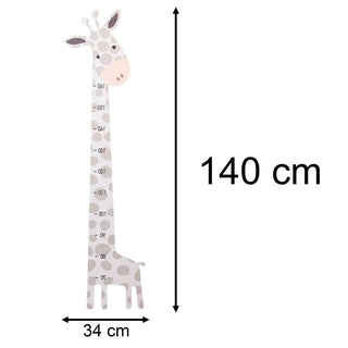 Children's Wooden Giraffe Shaped Measuring Height Chart | Kids Growth Chart Wall Mounted | Fun Animal Wall Height Chart For Kids - 70 To 160cm Height Chart