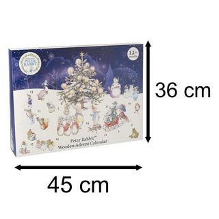 Children's Wooden Peter Rabbit Christmas Advent Calendar | Wood Advent Calendar Advent Calendar For Kids | Peter Rabbit Playset Advent Calendar