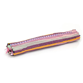 Chindi Rug Braided Rainbow Rug | Multi Colour Area Rug Cotton Rag Rug - 70x140cm