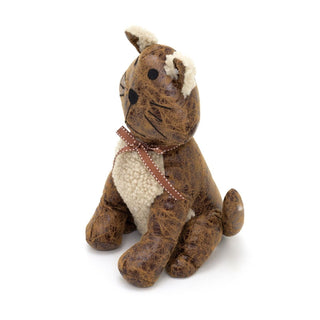 Chloe Cat Doorstop | Novelty Faux Leather Cat Door Stop with Ribbon 1.5kg - 26cm