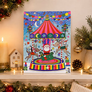 Christmas Carousel Advent Calendar, 33cm Merry-Go-Round Picture Calendar