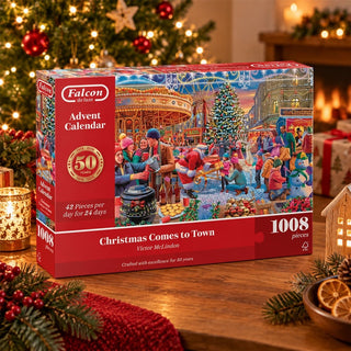 Christmas Comes to Town Jigsaw Christmas Advent Calendar, 1008 Pieces