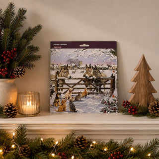 Christmas Donkeys Traditional Picture Advent Calendar, 21.3cm Square