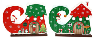 Christmas Elf Boot House Wooden Freestanding Xmas Decoration