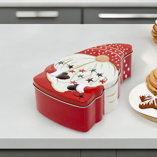 Christmas Gonk Storage Tin | Kitchen Food Tin Festive Santa Gnome Tin
