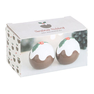 Christmas Pudding Salt & Pepper Shakers | Ceramic Christmas Salt & Pepper Pots
