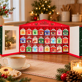 Christmas Tea Advent Calendar with 24 Tea Houses, Storybook Tea Bag Calendar