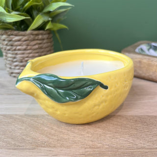 Citronella Scented Candle | Lemon - Shaped Candle Holder Outdoor Garden Candle