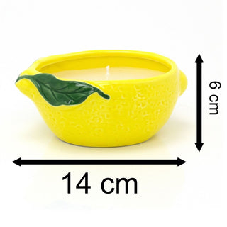 Citronella Scented Candle | Lemon - Shaped Candle Holder Outdoor Garden Candle
