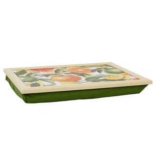 Citrus Lap Tray with Cushion, 43cm Bean Bag Cushioned Padded Laptray for Eating