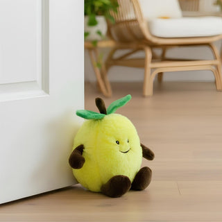 Citrus Lemon Doorstop | Novelty Plush Fabric Fruit Shaped Door Stop - 1.5kg