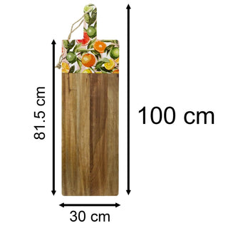 Citrus Mango Wood Serving Board with Legs, 100cm Raised Wooden Serving Platter