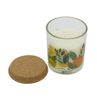 Citrus Zest Scented Candle | Glass Jar with Cork Lid for Fresh Home Fragrance