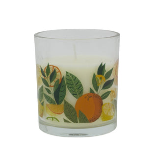 Citrus Zest Scented Candle | Glass Jar with Cork Lid for Fresh Home Fragrance