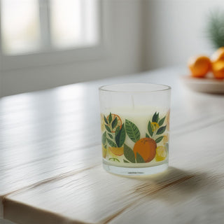 Citrus Zest Scented Candle | Glass Jar with Cork Lid for Fresh Home Fragrance