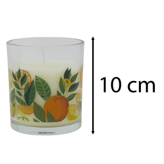 Citrus Zest Scented Candle | Glass Jar with Cork Lid for Fresh Home Fragrance