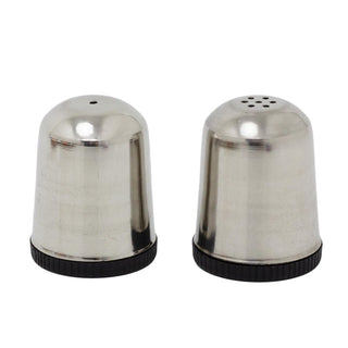 Classic Stainless Steel Salt & Pepper Set | 2 - Piece Retro Salt & Pepper Shakers