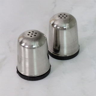 Classic Stainless Steel Salt & Pepper Set | 2 - Piece Retro Salt & Pepper Shakers