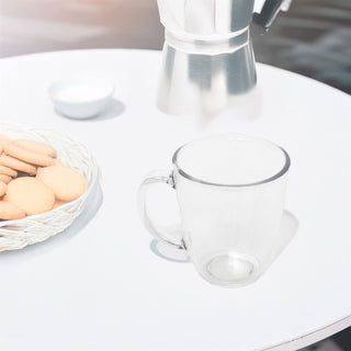 Clear Plastic Coffee Mug | Reusable Acrylic Camping Picnic Tea Cup - 380ml