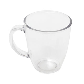 Clear Plastic Coffee Mug | Reusable Acrylic Camping Picnic Tea Cup - 380ml
