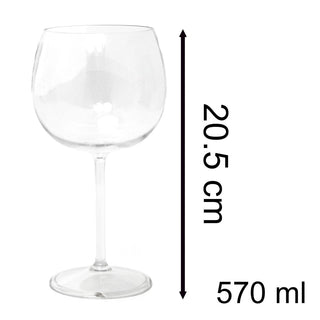 Clear Plastic Gin & Tonic Glass | Reusable Camping Picnic Copa Glass - 570ml
