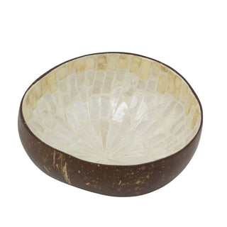 Coconut Shell Decorative Bowl, 13.5cm Boho Trinket Jewellery Ring Dish Catchall