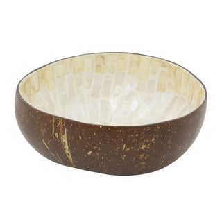 Coconut Shell Decorative Bowl, 13.5cm Boho Trinket Jewellery Ring Dish Catchall