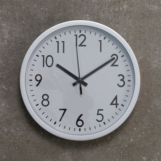 Contemporary Grey Wall Clock | Round Wall Mounted Clock For Living Room 19.5cm