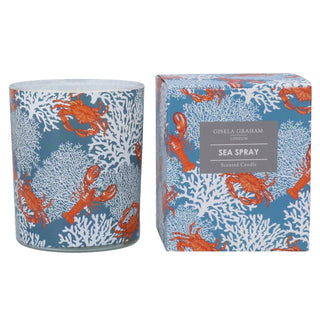 Coral and Shellfish Sea Spray Scented Candle, 9cm Nautical Fragrance Candle