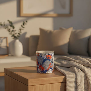 Coral and Shellfish Sea Spray Scented Candle, 9cm Nautical Fragrance Candle