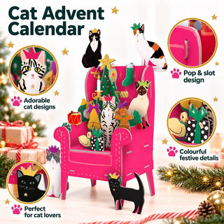 Cosy Cats Advent Pop & Slot Christmas Advent Calendar Large