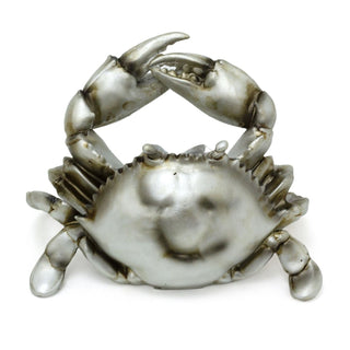 Crab Wine Bottle Holder | Silver Resin Nautical Wine Bottle Holder - 20x15cm