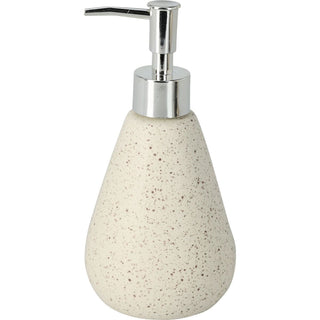 Cream Ceramic Bathroom Accessories Set, 3 Piece Soap Dispenser Tumbler Soap Dish