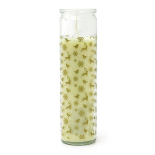 Cream Christmas Advent Pillar Candle in Glass Jar | Pillar Christmas Candle 21cm