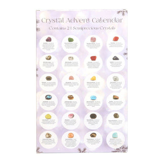 Crystal Advent Calendar with 24 Gemstones | Countdown to Christmas for Wellbeing