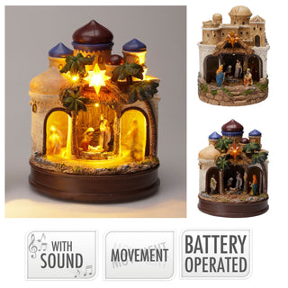 LED Musical Nativity Scene | Light-up Animated Festive Nativity Set Decoration