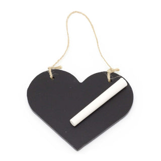 Wooden Heart Chalkboard Hanging Sign Plaque | Mini Blackboard Memo Board | Chalk Board Wedding Decoration