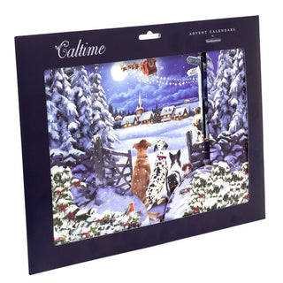 3D Christmas Advent Calendar Waiting For Santa | Dogs Picture Advent Calendar