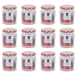 Airtight Round Glass Jam Jars With Metal Lids | Multipack Kitchen Preserving Jars - 250ml