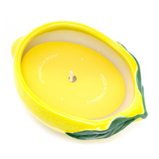 Citronella Scented Candle | Lemon-Shaped Candle Holder Outdoor Garden Candle