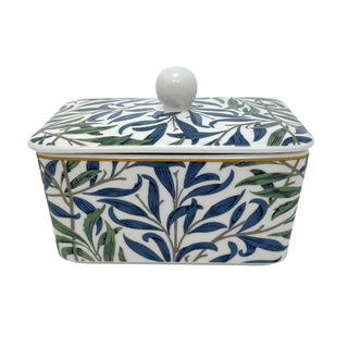 William Morris Willow Bough Fine China Butter Storage Dish & Lid - 14.5cm