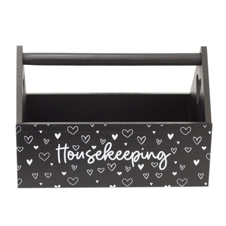 Wooden Caddy Housekeeping Caddy | Cleaning Caddy With Handle Housekeeping Trug | House Cleaning Caddy Cleaning Caddy Organiser