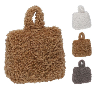 Boucle Door Stop, 1kg Fabric Doorstop with Handle, 15cm Floor Door Stopper